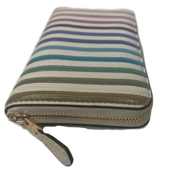 COACH RAINBOW MEDIUM ZIP AROUND WALLET WITH OMBRE QUILTING (COACH 91197) - Picture 5 of 8